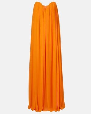 Rachel Gilbert Pamina Draped Gown - Orange