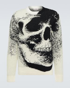 McQueen Skull Jacquard-knit Sweater - Multicolor