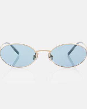 Brunello Cucinelli Timeless Reflections Round Sunglasses - Blue