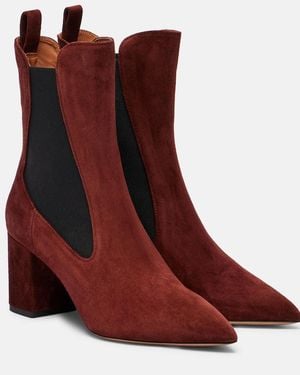 Paris Texas Anja 70 Suede Ankle Boots - Red