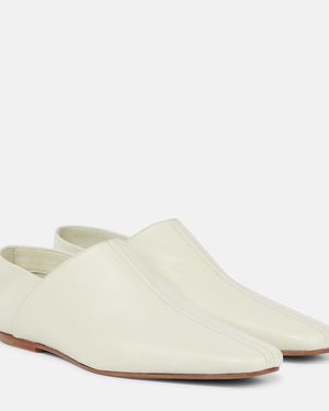 Dries Van Noten Leather Slip-On Shoes - White
