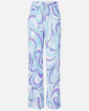 Melissa Odabash Olivia Printed Wide-Leg Trousers - Blue