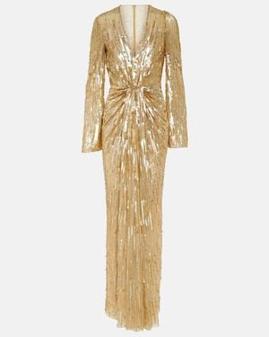 Jenny Packham Embellished Margot Gown - Metallic