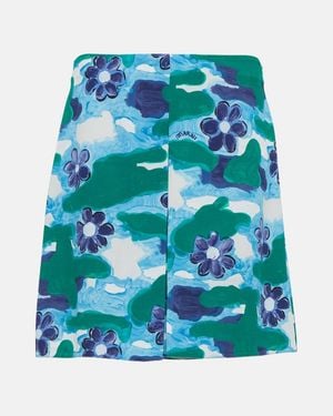 Marni Bedruckter Minirock Aus Cady - Blau