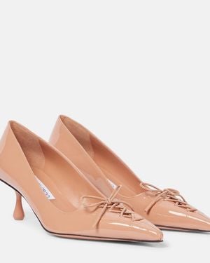 Jimmy Choo Scarlett 50 Patent Leather Court Shoes - Brown