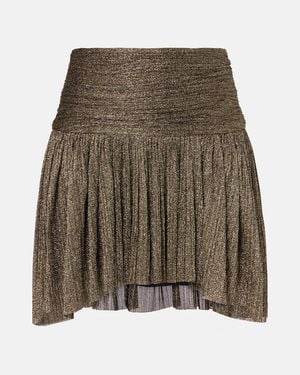 Isabel Marant Eloise Asymmetric Embellished Miniskirt - Natural