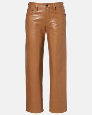 Citizens of Humanity Faye Cropped Straight Trousers - Brown