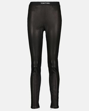 Tom Ford Leather Leggings - Black