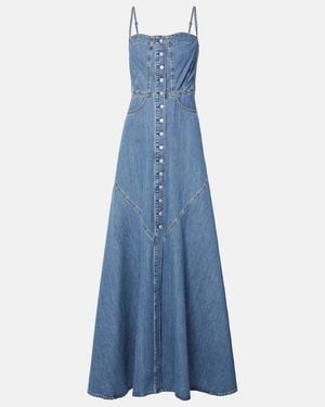 AG Jeans Seville Denim Maxi Dress - Blue