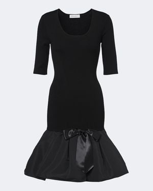 Nina Ricci Wool-Blend Peplum Minidress - Black