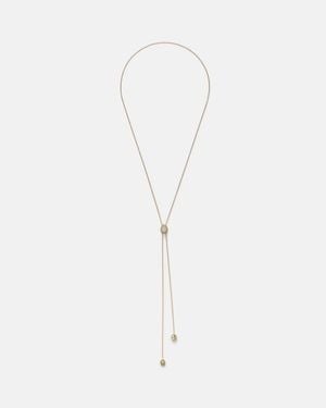 Octavia Elizabeth Diamond Coast Lariat 18Kt Necklace With Diamonds - White