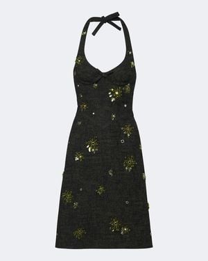 ShuShu/Tong Embellished Tweed Minidress - Black