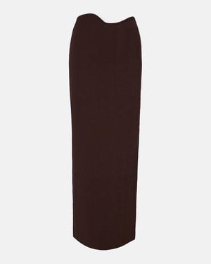 Christopher Esber Knitted Maxi Skirt - Brown