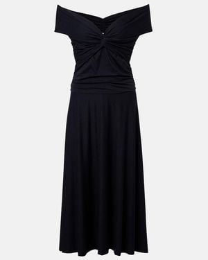 Dorothee Schumacher Soft Drape Off-Shoulder Midi Dress - Blue