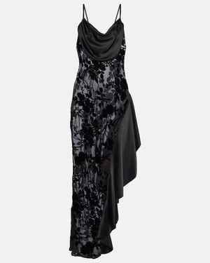 Rodarte Asymmetrical Bias Slip Dress - Black