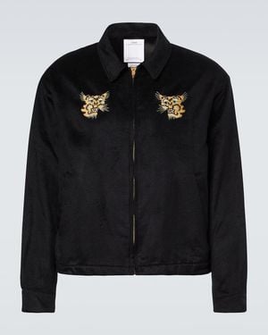 Visvim Norad Embroidered Silk Blouson - Black