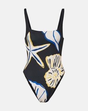 Cala De La Cruz Vienna Printed Swimsuit - Black