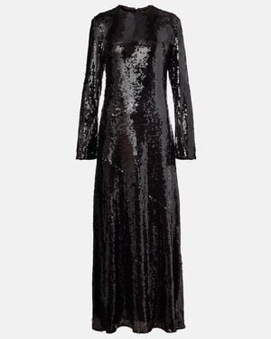 ROTATE BIRGER CHRISTENSEN Sequined Maxi Dress - Black