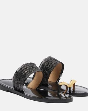 Amanu Kiwayu Braided Leather Sandals - Black