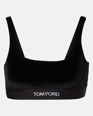 Tom Ford Bralette Aus Samt - Schwarz
