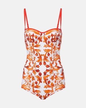 Dolce & Gabbana Badeanzug Majolica - Rot