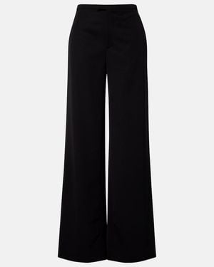 Gucci Wool Wide-Leg Pants - Black