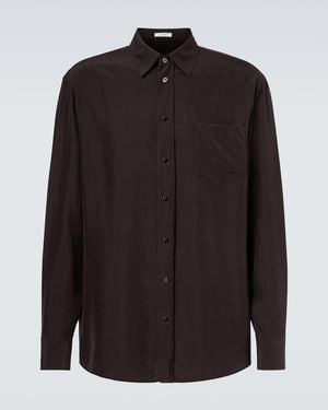 The Row Fiska Silk Shirt - Black