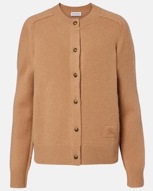 Burberry Cardigan Ekd En Cachemire Melange - Marron