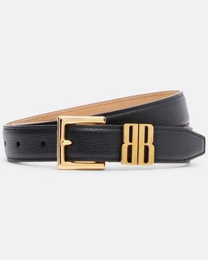 Balenciaga Bb Leather Belt - Blue
