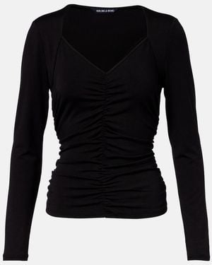 Veronica Beard Longsleeve Benedict Aus Baumwoll-Jersey - Schwarz