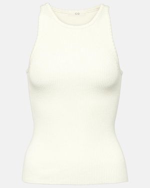 Co. Tton-Blend Tank Top - White