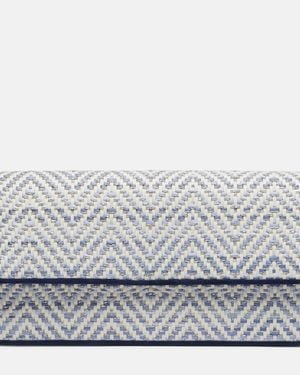 Manolo Blahnik Clutch Capripla De Rafia - Metálico