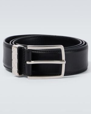 Bottega Veneta Leather Belt - Black