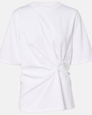 Rohe Gathered Cotton T-Shirt - White
