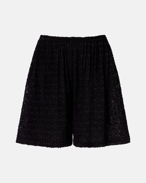 Eres Inoubliable Silk And Cotton Jacquard Shorts - Black