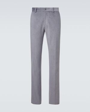 Etro Cotton Straight Trousers - Grey