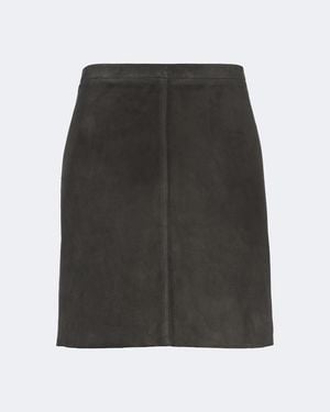Stouls Lucie Suede Miniskirt - Black