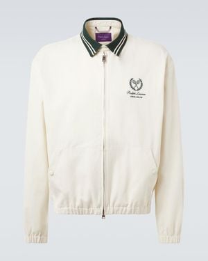 Ralph Lauren Cotton And Cashmere Bomber Jacket - White