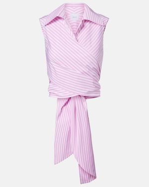 Patou Top De Algodon A Rayas - Rosa