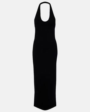 TOTEME Knitted Halterneck Midi Dress - Black