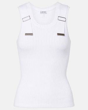 Loewe Tanktop Aus Rippstrick - Weiß
