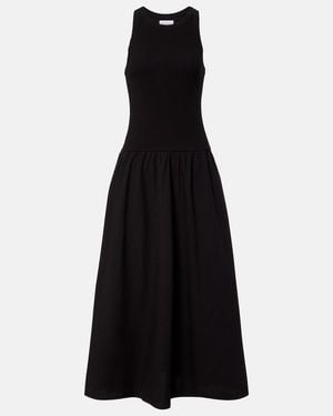 Velvet Vestido Midi Romilly En Mezcla De Algodon - Negro