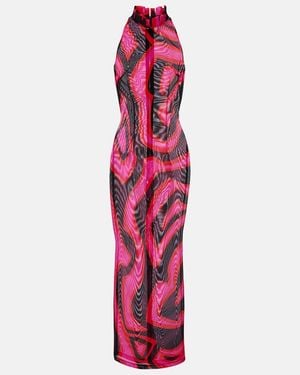 PUCCI Labirinto Halterneck Maxi Dress - Red