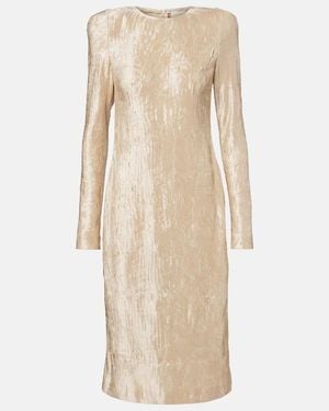 Magda Butrym Metallic-Effect Cocktail Dress - Natural