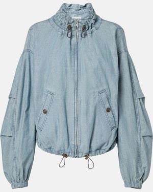 Isabel Marant Chaqueta Bomber Plume De Chambray - Azul
