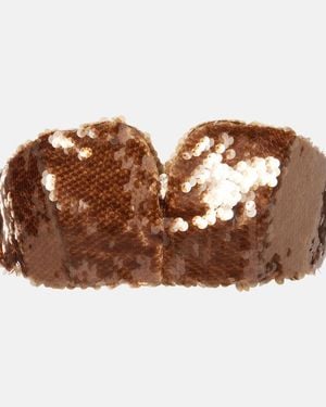 Blazé Milano Sequined Bra Top - Brown