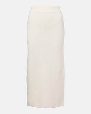 Jardin Des Orangers Wool And Cashmere Midi Skirt - White