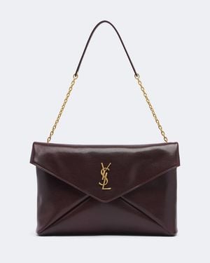 Saint Laurent Schultertasche Cassandre Large Aus Leder - Lila