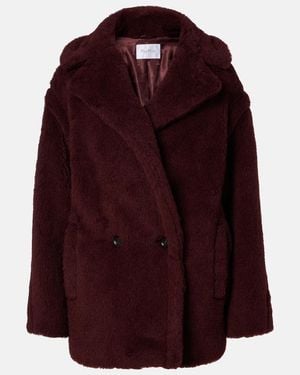 Max Mara Olga Apaca, Wool And Silk Peacoat - Red