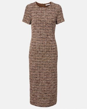 Max Mara Giugno Cotton And Wool-Blend Midi Dress - Natural